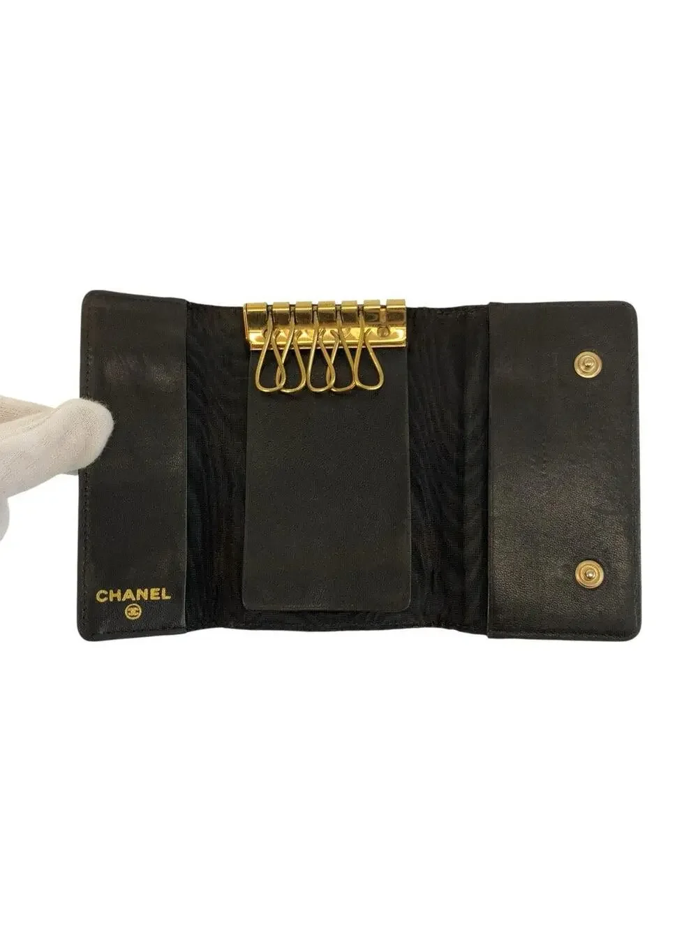 Chanel Leather Coco Mark Key Case #357931C86B